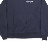 CHAMPION REVERSE WEAVE Mens Navy Blue Amazon Logo Crew Neck L Sweatshirt