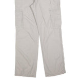 CHONM 707 Mens Cotton Blend Beige Regular Cargo Trousers W32 L32 Utility Pocket