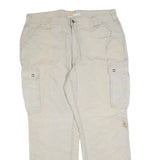 CARHARTT Mens Relaxed Beige Cotton Blend Cargo Trousers W40 L32 Workwear