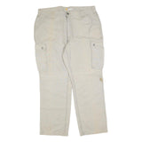 CARHARTT Mens Relaxed Beige Cotton Blend Cargo Trousers W40 L32 Workwear