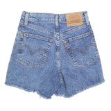 LEVI'S Womens Shorts Blue Denim Casual XXS W23 Frayed Hem