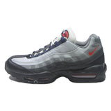 NIKE Air Max 95 Mens Lace-Up Trainers Grey Black Red Synthetic UK 11 Comfort
