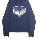 NFL Mens Navy Blue Hoodie M Cotton Blend Pullover Seattle Bird Graphic