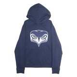 NFL Mens Navy Blue Hoodie M Cotton Blend Pullover Seattle Bird Graphic