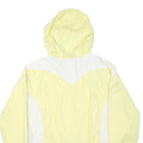 NIKE Womens Yellow & White Colourblock Hooded Jacket 2XL Polyester Blend Zip