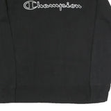 CHAMPION Mens Black Cotton Blend Crew Neck Sweatshirt M Sportswear Casual