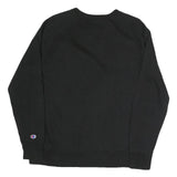 CHAMPION Mens Black Cotton Blend Crew Neck Sweatshirt M Sportswear Casual