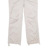 INTERNATIONAL CONCEPTS Womens Regular Beige Cotton Blend Trousers W34 L32 Zip
