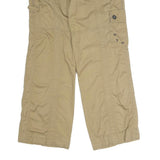ASHLEY Womens Cotton Blend Beige Regular Fit Cargo Trousers W32 L30 Casual