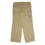 ASHLEY Womens Cotton Blend Beige Regular Fit Cargo Trousers W32 L30 Casual