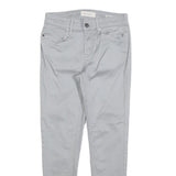 CALVIN KLEIN JEANS Womens Cotton Blend Grey Slim Zip Trousers W25 L26 Casual