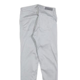 CALVIN KLEIN JEANS Womens Cotton Blend Grey Slim Zip Trousers W25 L26 Casual