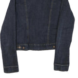 DKNY Womens Blue Denim Button Cotton Blend Jacket M Casual Classic Fit