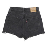 LEVI'S Womens Shorts Black Casual Cut-Off Denim M W28 Frayed Hem