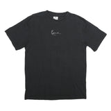KARL KANI Mens Black M Cotton Graphic T-Shirt Short Sleeve Crew Neck Urban Style