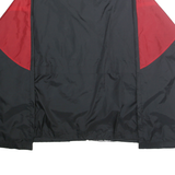 JC PENNEY Mens Black & Red Nylon Zip Jacket XL Sports Lightweight Windbreaker