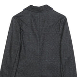 WHITE STUFF Womens Black Wool Blend Blazer Tailored Button UK 14 Plain Jacket