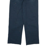 DICKIES Mens Cotton Blend Navy Regular Straight Trousers W34 L32 Workwear