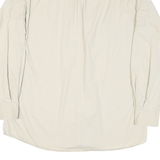 WALBUSCH Mens Beige Cream Cotton Blend Shirt M Long Sleeve Button Casual