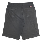 DICKIES Mens Shorts Black Casual L W36 Workwear Polyester Blend