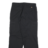 DICKIES Mens Cotton Blend Black Regular Straight Trousers W32 L30 Workwear Cargo