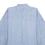 SAUGATUCK Mens Blue Shirt 2XL Cotton Denim Long Sleeve Casual Relaxed Fit