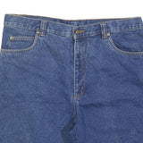 FLAGSHIP Mens Denim Blue Casual Shorts XL W38 Cotton Blend Classic Fit