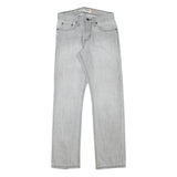 LEVI'S Mens Slim Light Grey Denim Slim Straight Zip W29 L28 Casual Jeans
