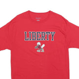 CHAMPION Mens Red Liberty Graphic T-Shirt L Short Sleeve Crew Neck