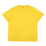 PUMA Mens Yellow Cotton Blend XL T-Shirt Short Sleeve Crew Neck Logo Print
