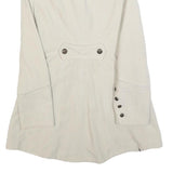 ZARA Womens White Military Style Jacket XS Cotton Plain Casual Elegant