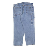 DICKIES Mens Jeans Blue Relaxed Loose Denim Light W38 L30 Workwear Zip Closure