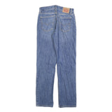 LEVI'S Womens Regular Blue Denim Stone Wash W29 L31 Distressed Zip Jeans