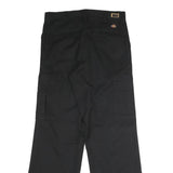DICKIES Mens Black Regular Cargo Trousers W32 L32 Workwear Zip Closure
