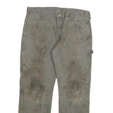 DICKIES Mens Jeans Grey Cotton Blend Regular Straight Denim W36 L30 Workwear