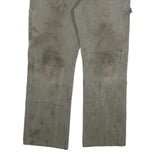 DICKIES Mens Jeans Grey Cotton Blend Regular Straight Denim W36 L30 Workwear