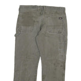 DICKIES Mens Jeans Grey Cotton Blend Regular Straight Denim W36 L30 Workwear