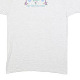 GUESS Womens White Cotton Blend Graphic T-Shirt One Size Short Sleeve Crew Neck