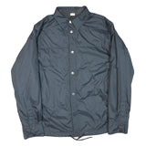 THE NORTH FACE Mens Grey Button Jacket L Polyester Blend Plain Outdoor