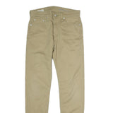 LEVI'S Mens Cotton Beige Slim Skinny Trousers W28 L32 Classic Zip Closure
