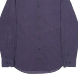 TOMMY HILFIGER Mens Blue Pattern Shirt M Cotton Blend Long Sleeve Button Down