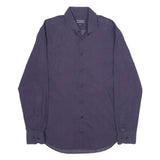 TOMMY HILFIGER Mens Blue Pattern Shirt M Cotton Blend Long Sleeve Button Down