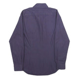 TOMMY HILFIGER Mens Blue Pattern Shirt M Cotton Blend Long Sleeve Button Down