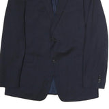 TOMMY HILFIGER Mens Navy Blue Classic Jacket M Cotton Blend Button Closure Plain