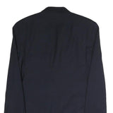 TOMMY HILFIGER Mens Navy Blue Classic Jacket M Cotton Blend Button Closure Plain