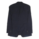 TOMMY HILFIGER Mens Navy Blue Classic Jacket M Cotton Blend Button Closure Plain