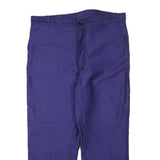 STOCKNES Mens Cotton Blend Blue Regular Fit Trousers W38 L27 Workwear Button