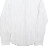 HUGO BOSS Mens White & Grey Stripe Shirt S Cotton Blend Formal Smart