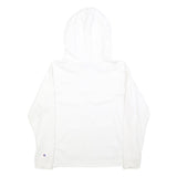 CHAMPION Mens White Pullover Hoodie M Cotton Blend Casual Sweatshirt