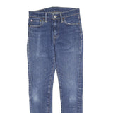 LEVI'S 510 Mens Slim Blue Denim Raw Jeans W27 L30 Classic Zip Closure